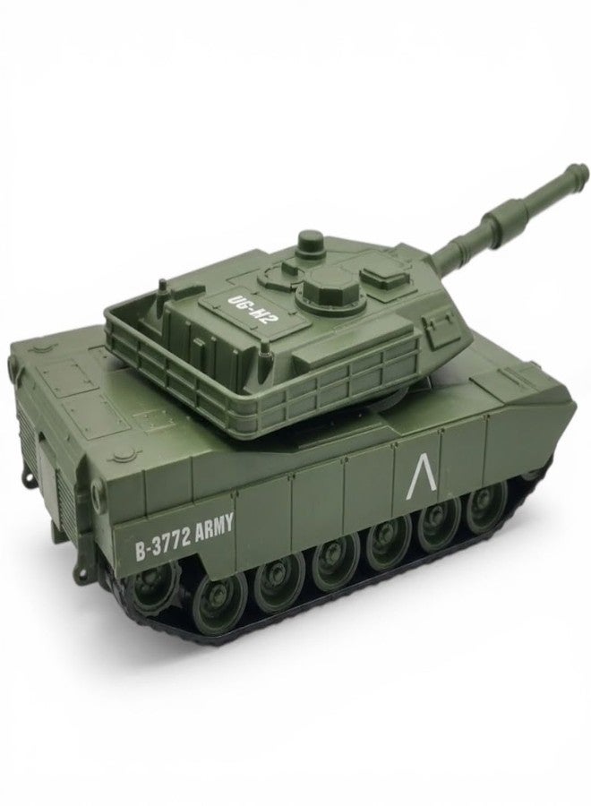 Breatoi Die-Cast Army Tank Toy, 1:32 Scale, B-3772 Type Military Battle Tank with Rotating Turret, for Ages 3+ - Image 3