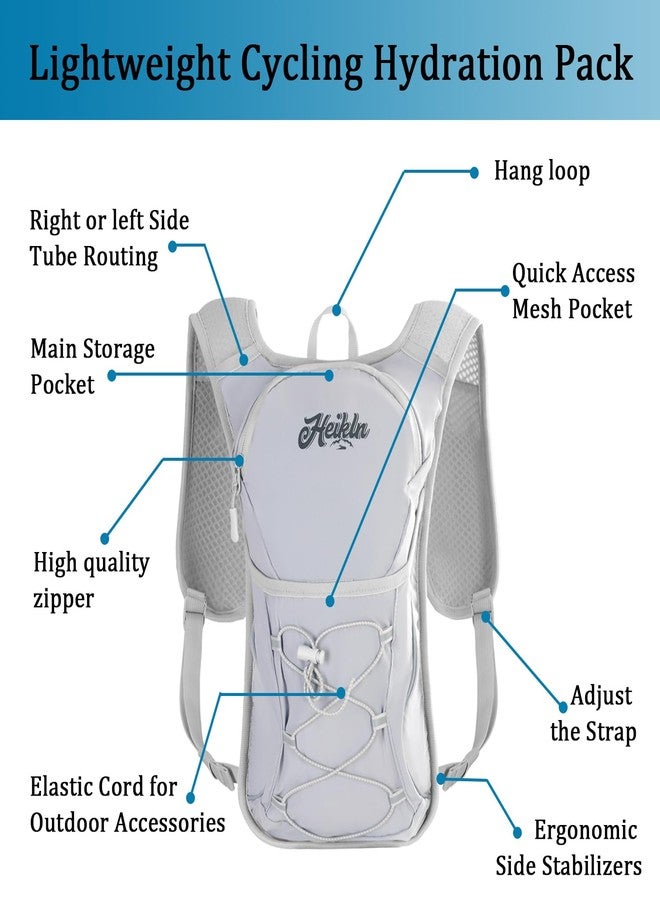 HEIKLN Hydration Backpack,Lightweight Water Backpack with 2L Water Bladder Running Hydration Vest Backpack for Hiking Running Cycling Hiking - Image 2