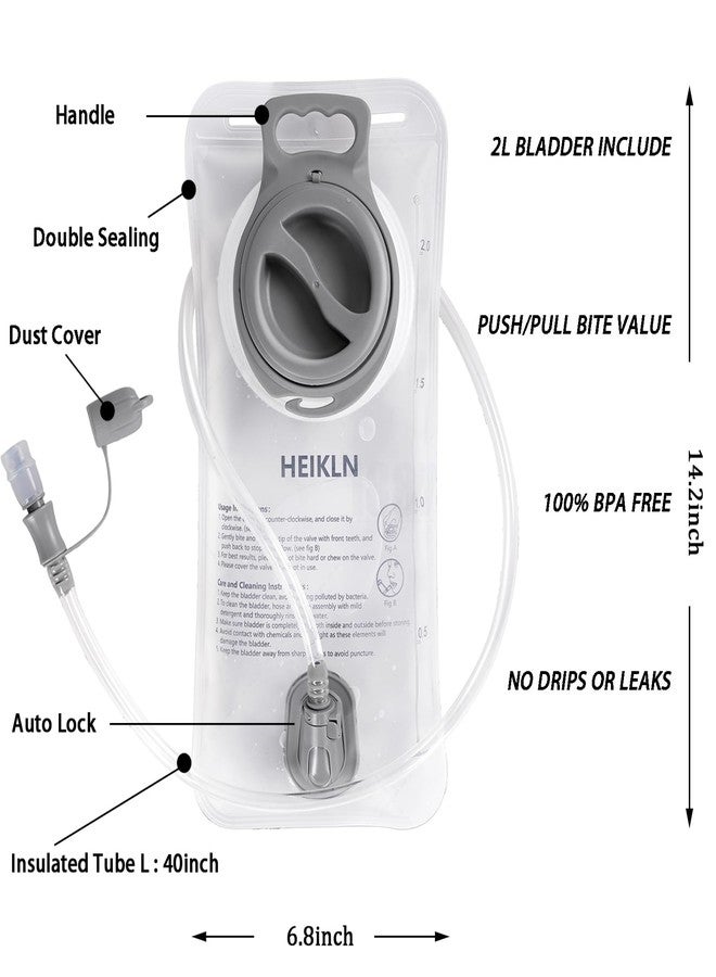 HEIKLN Hydration Backpack,Lightweight Water Backpack with 2L Water Bladder Running Hydration Vest Backpack for Hiking Running Cycling Hiking - Image 5