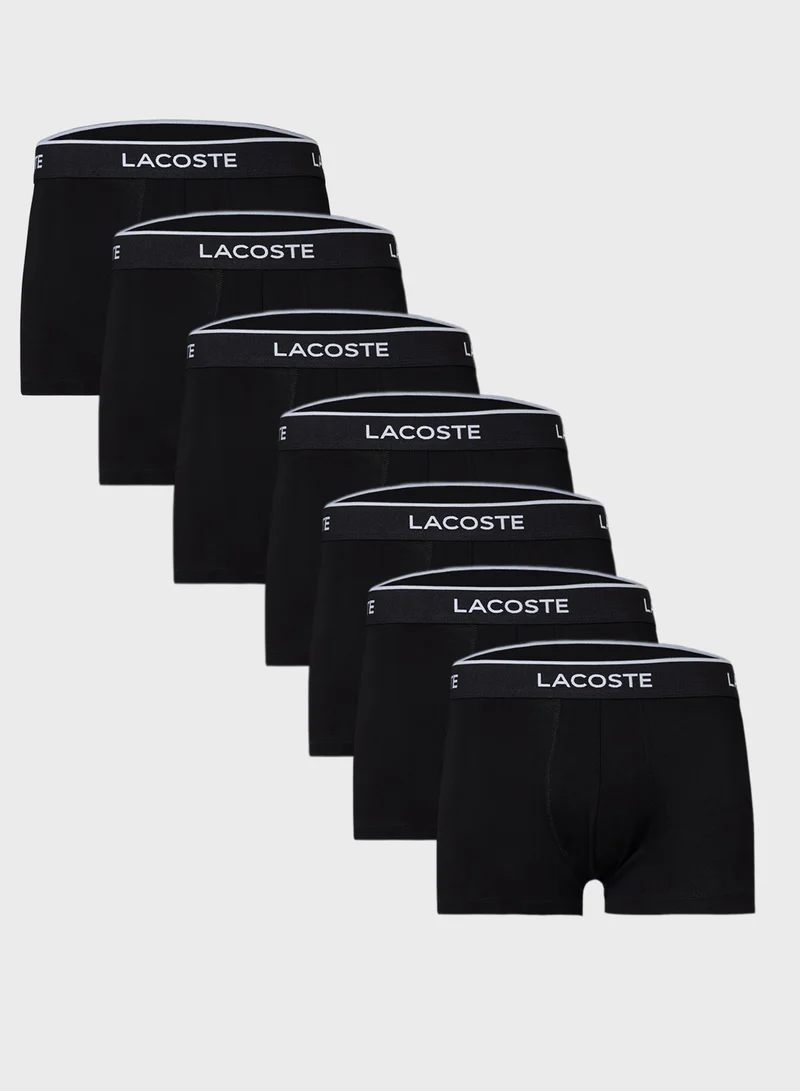 لاكوست 7-Pack Stretch Cotton Trunks