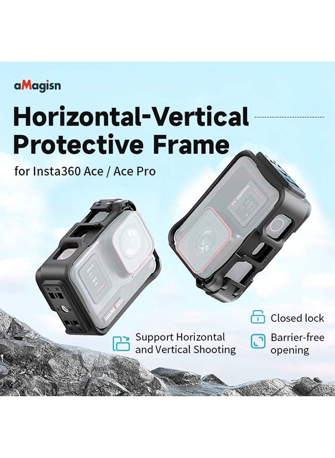 aMagisn - aMagisn Premium Cage for Insta360 Ace Pro - Essential Accessory for Insta360 Ace Pro Action Camera (Border for AcePro) - Image 1