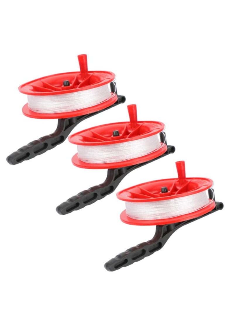 SYOSI - SYOSI 3 Pcs Kite String Winder, Kite Accessories Kite Reel Handle with 100m Kite String for Each Kite Handle for Kids Outdoor Parent-Child Game - Image 1