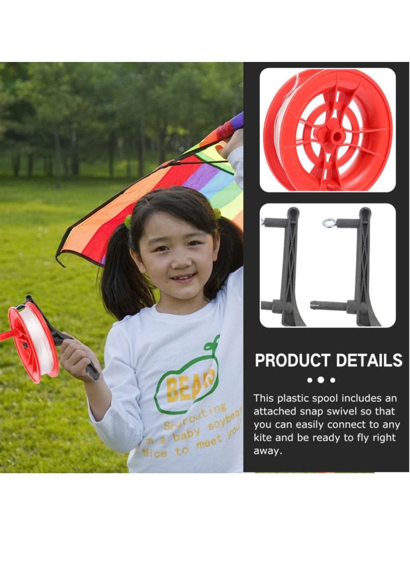 SYOSI - SYOSI 3 Pcs Kite String Winder, Kite Accessories Kite Reel Handle with 100m Kite String for Each Kite Handle for Kids Outdoor Parent-Child Game - Image 1