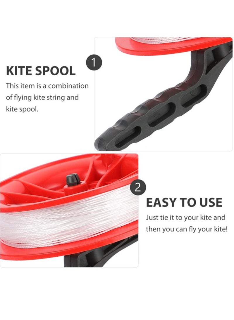 SYOSI - SYOSI 3 Pcs Kite String Winder, Kite Accessories Kite Reel Handle with 100m Kite String for Each Kite Handle for Kids Outdoor Parent-Child Game - Image 1