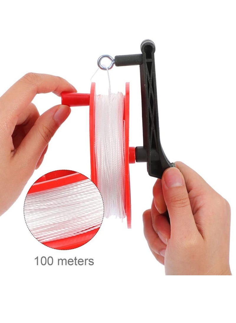 SYOSI - SYOSI 3 Pcs Kite String Winder, Kite Accessories Kite Reel Handle with 100m Kite String for Each Kite Handle for Kids Outdoor Parent-Child Game - Image 1
