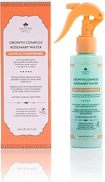Nature Spell Rosemary Water Leave in Conditioner Promotes Hair Growth Heat Protection Spray for Hair Detangling Smoothes Adds Shine with Ayurvedic Herbs For All Hair Types 150ml - Image 1