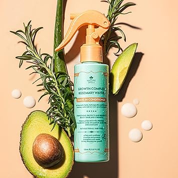 Nature Spell Rosemary Water Leave in Conditioner Promotes Hair Growth Heat Protection Spray for Hair Detangling Smoothes Adds Shine with Ayurvedic Herbs For All Hair Types 150ml - Image 3