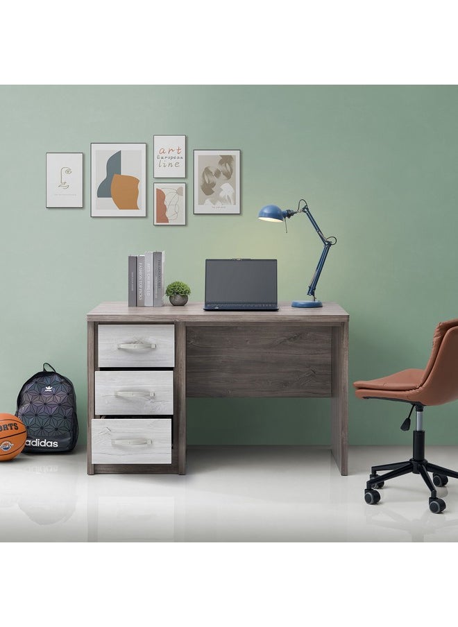 Home Box - Enrico Study Desk with 3 Drawers 75 x 75 x 120 cm - Image 1