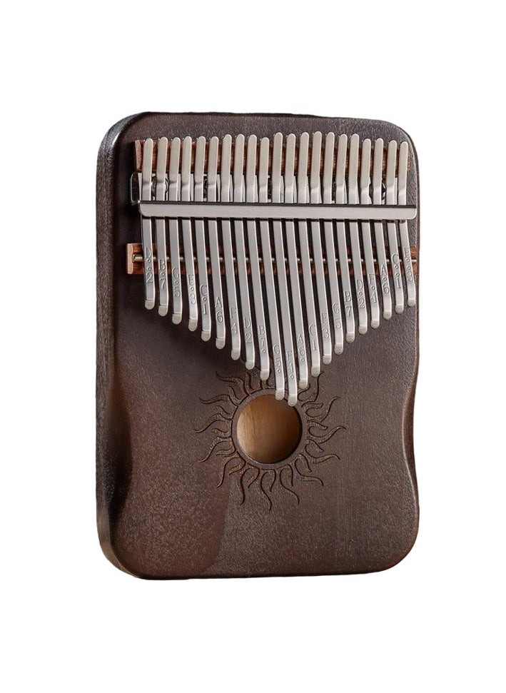 Generic Kalimba Finger Piano, Wood Kalimba Instrument With Metal Keys, Portable Thumb Piano Keyboard Musical Instrument, Handheld Mini Keyboard Piano For Beginners, (1pc, 21 Keys Brown)  - Image 1