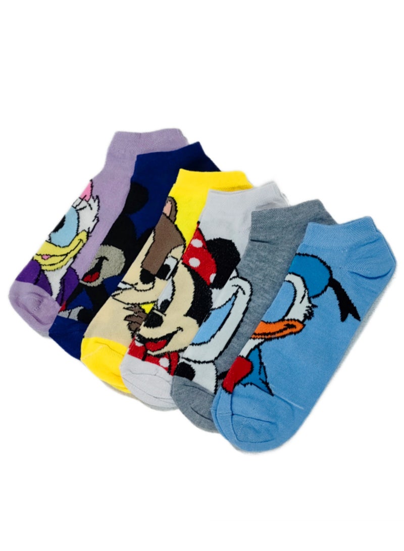 Bundle of 6 multicolor low cut sport women socks 