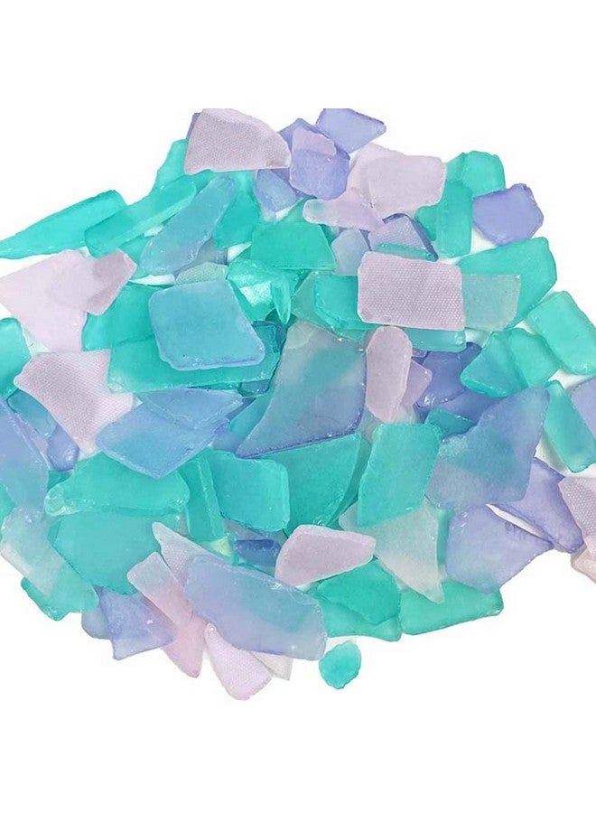Nautical Crush Trading Sea Glass | Pink Lavender and Aqua Colored Sea Glass Mix | 11 Ounces of Sea Glass for Art Crafts and Decor | Sea Glass Bulk - Image 1