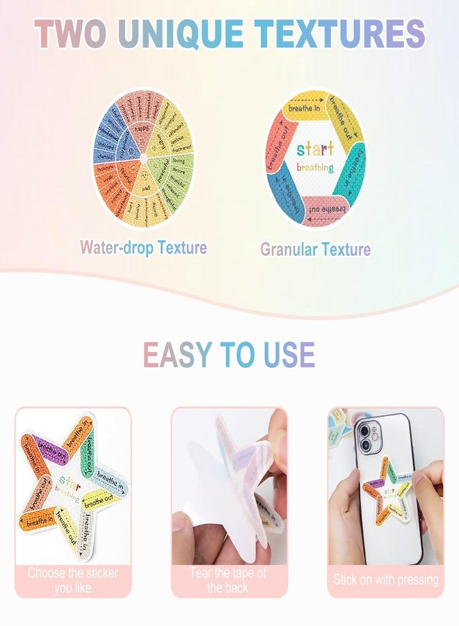 imdbean 45 Pcs Anxiety Sensory Stickers, 2 Different Textured Sensory Stickers Anti Stress Anxiety Relief Items Adhesive Tactile Fidget Tool for Classroom Desk Adults Teens Anxiety Relief - Image 2