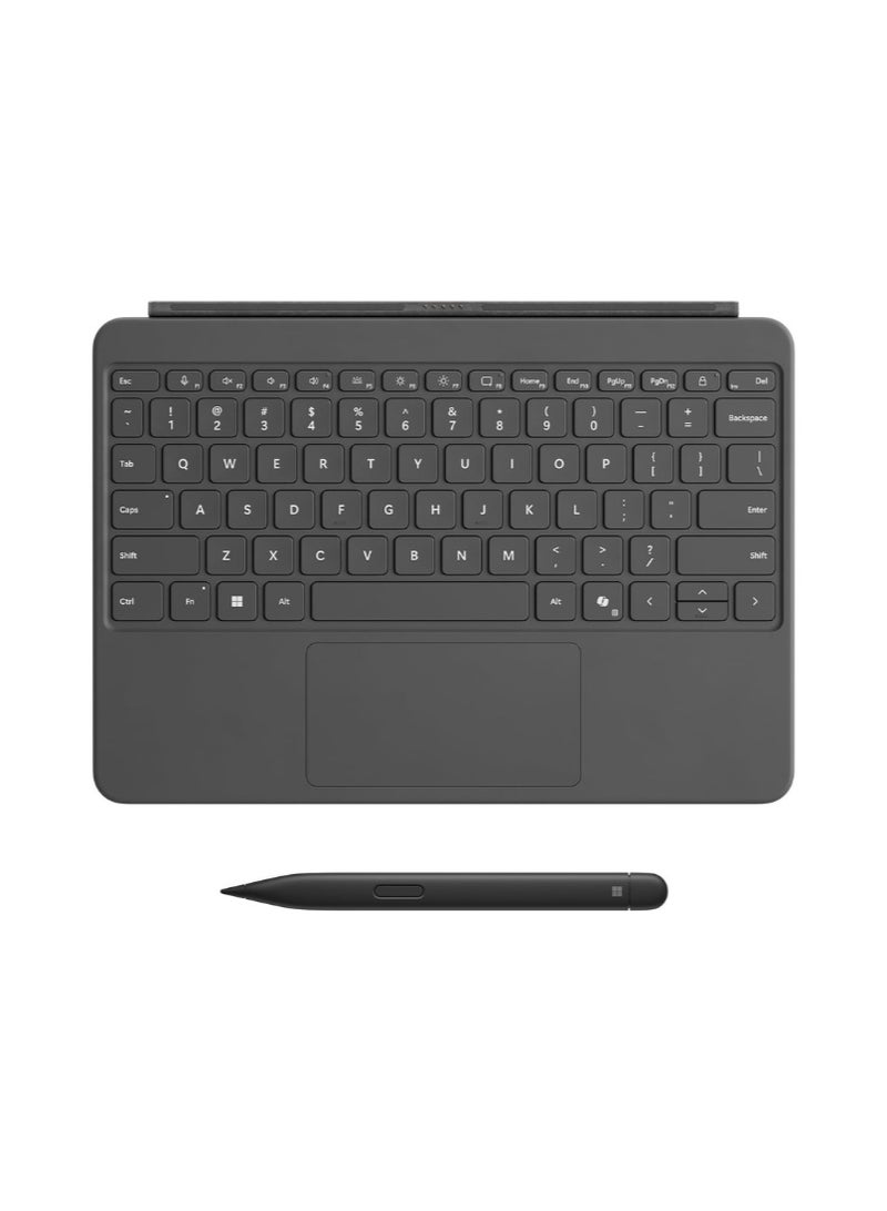 Microsoft Surface Pro Keyboard and Slim Pen 2 Bundle for Surface Pro 12-inch Device, Alcantara Material, Slate - Image 1