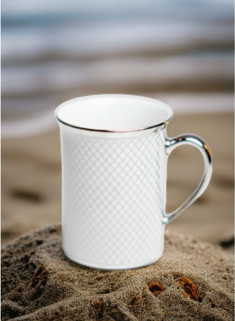 BYART Ceramic coffee mug with handle, 300 ml capacity, tea cup for drinks, cappuccino, latte and espresso, made in Turkey - Image 4