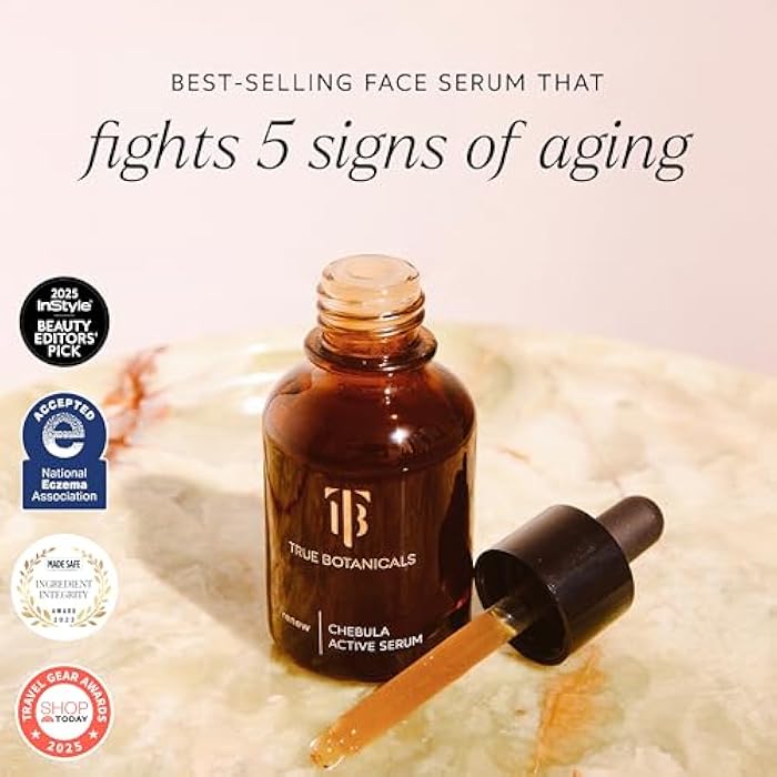 True Botanicals Chebula Active Serum | Anti-Aging Face Serum | Reduces Appearance of Fine Lines & Wrinkles | Optimizes Skin Collagen Levels | Dermatologist Tested, Vegan, All Natural |1 fl oz | 30 ml - Image 2