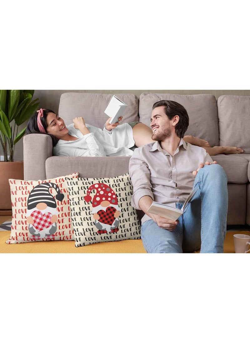 Bluejw - 45*45cm Decorative Soft Couple Newlywed Home Pillow Cover 2 Piece Set - Image 1