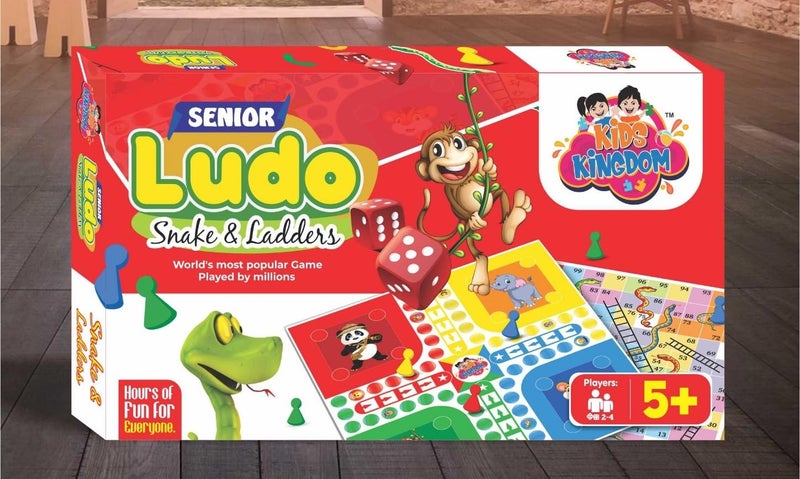 FRATELLI Board Games-Made In India-BIS approved-Economy games (Ludo and Snake and Ladder Deluxe Board Game Big Size Family Play Board for 3 Years and up) - Image 1