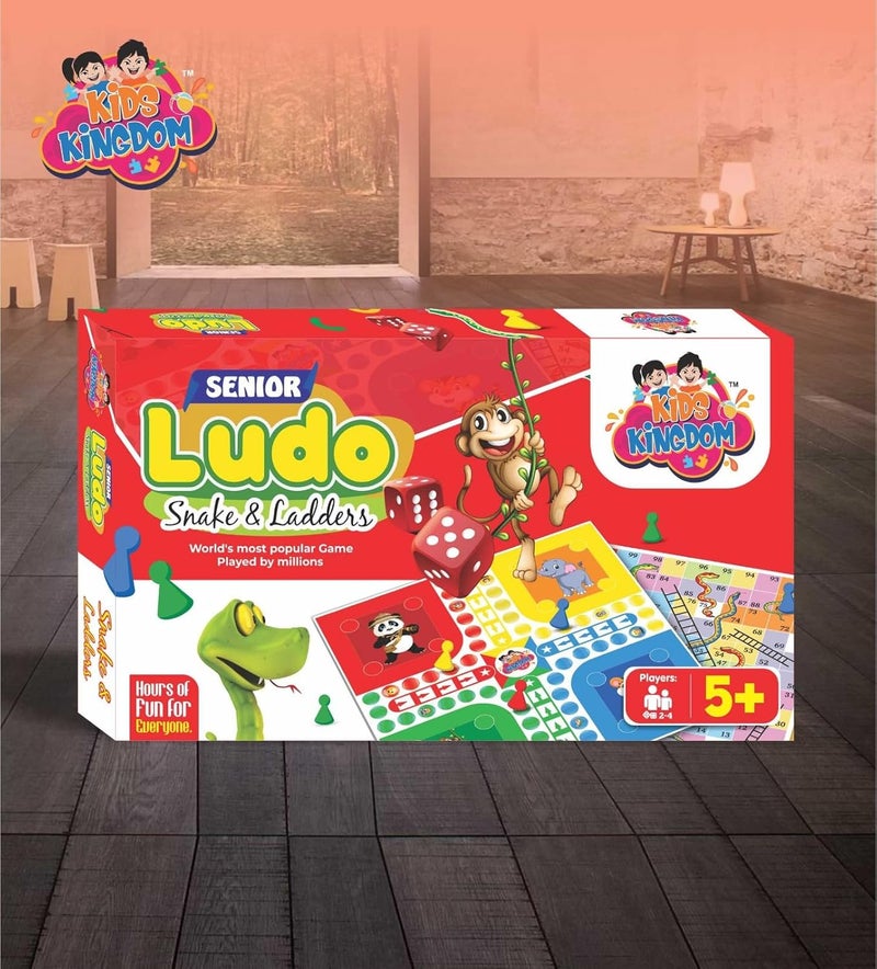 FRATELLI Board Games-Made In India-BIS approved-Economy games (Ludo and Snake and Ladder Deluxe Board Game Big Size Family Play Board for 3 Years and up) - Image 2