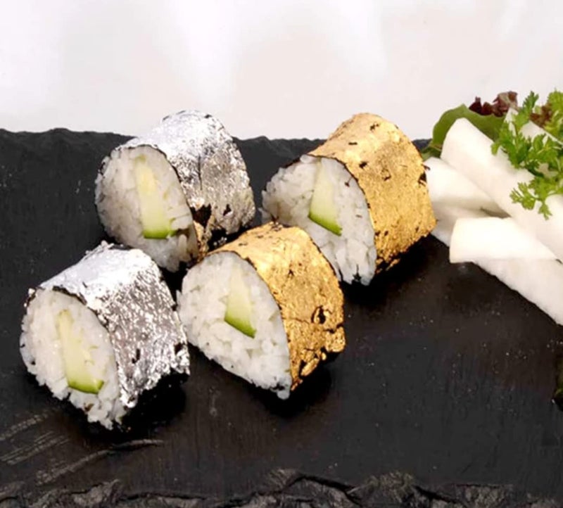 GSWC ورق فضة صالح للأكل 3x5 بوصة للكعك وصانعي الحلويات والمشروبات الملكية عبوة من 50 - Image 4