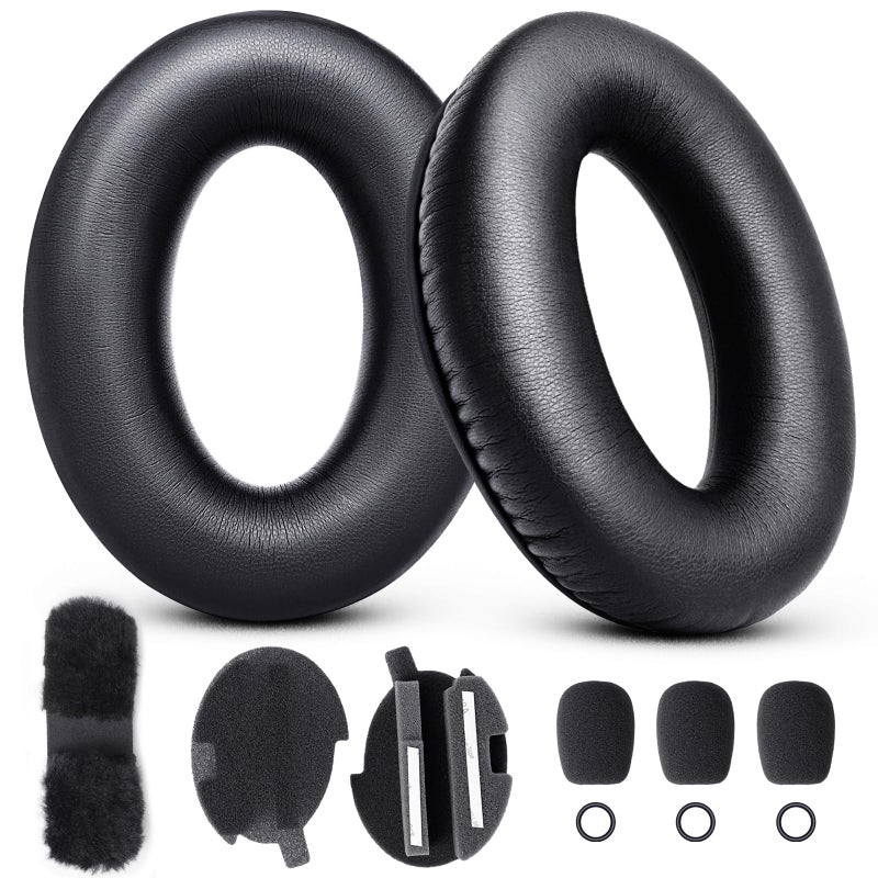 G GVOEARS Renew A20 Ear Pads Replacement Kit Ear Cushion with Headband Microphone Cover Windscreen Pad for Bose Aviation A20 Headset Refresh Kit Black - Image 2