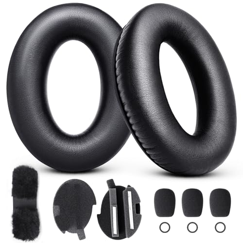 G GVOEARS Renew A20 Ear Pads Replacement Kit Ear Cushion with Headband Microphone Cover Windscreen Pad for Bose Aviation A20 Headset Refresh Kit Black - Image 1