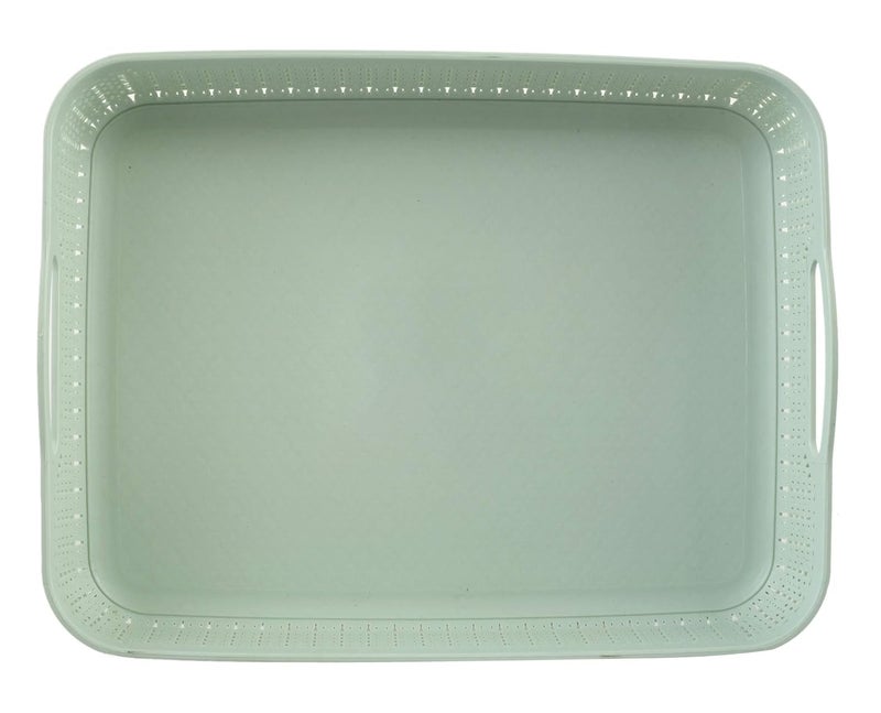 Kuber Industries Kuber Industries Q-4 Unbreakable Plastic Multipurpose Large Size Flexible Storage Baskets/Fruit Vegetable Bathroom Stationary Home Basket with Handles,Multi  - Image 4