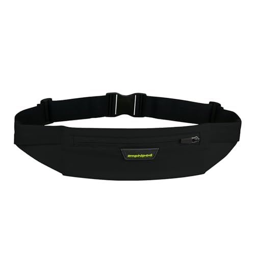 Amphipod MicroStretch OptiLuxe Belt UltraLight Minimalist Runners Waist Pack for Walking Hiking Running Men Women Amp Green OS Black XL - Image 1