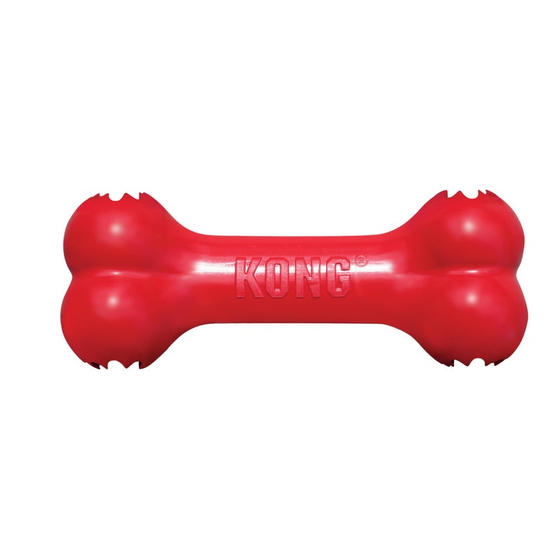 KONG Goodie Bone - Classic Durable Natural Rubber Dog Bone, Supports Mental Engagement - Treat Dispensing - Red - for Medium Dogs - Image 1