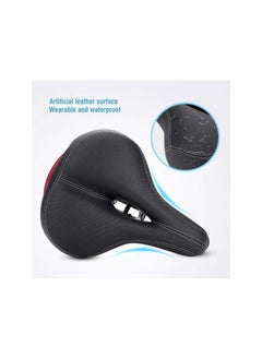 Bicycle Saddle Seat , Wide Soft Padded Bicycle Saddle with 5Pcs LEDs Taillight for Outdoor & Indoor Cycling Exercise Stationary Bicycle Mountain Road Bike - pzsku/Z68C5C9149352F5FAC12CZ/45/_/1734618065/5b7f2dbe-2e90-43ab-b347-464f1bc9a1fc