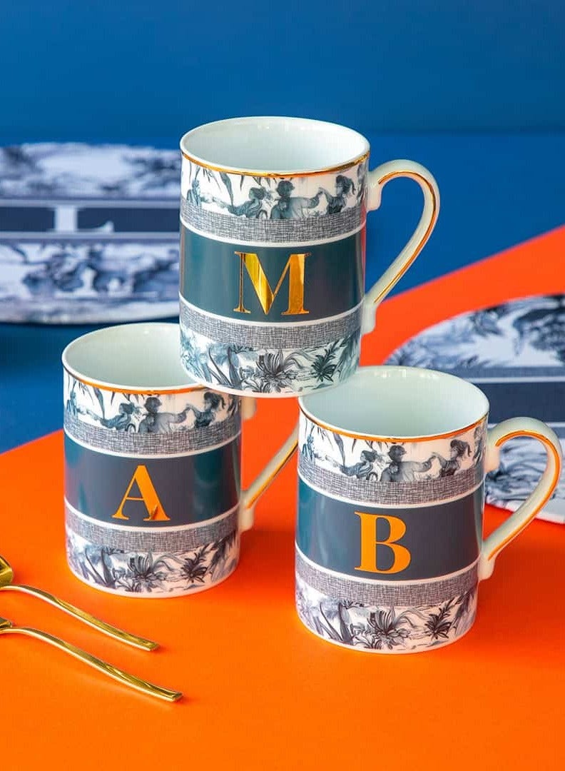 Baci milano Porcelain Coffee Mug - Letter C (10.5 cm), Alphabet Mug with Gold Trim, Customized Mug for Coffee or Tea, Versailles-Inspired Design, Gifts for Women (Incl Gift Box) - Image 2