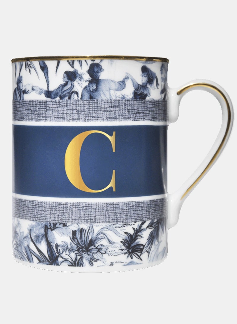 Baci milano Porcelain Coffee Mug - Letter C (10.5 cm), Alphabet Mug with Gold Trim, Customized Mug for Coffee or Tea, Versailles-Inspired Design, Gifts for Women (Incl Gift Box) - Image 3