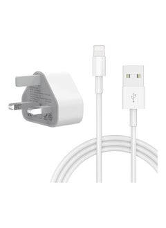 نيبمينينت محوّل طاقة بجهد 5 فولت وتيّار 1 أمبير مع كابل بمنفذ USB لأبل آيفون أبيض  - Image 1