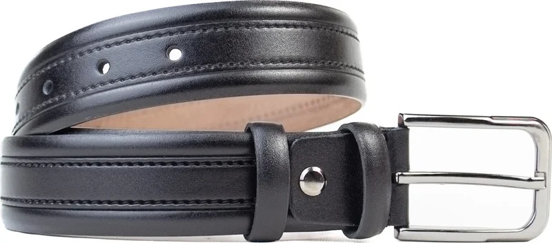 Gayış Gaış Special Oval Box | 100% Genuine Buffalo Leather | Classic Black Men's Belt | Gift Dowry Belt