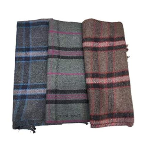 CHANDRAVATI Woolen Acrylic, Warm and Comfort Blanket (210 cm x 125 cm, Multicolor), Reversible [Janta] - Image 2