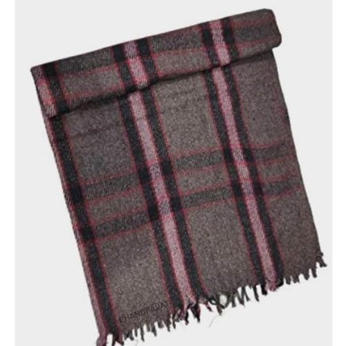 CHANDRAVATI Woolen Acrylic, Warm and Comfort Blanket (210 cm x 125 cm, Multicolor), Reversible [Janta] - Image 1
