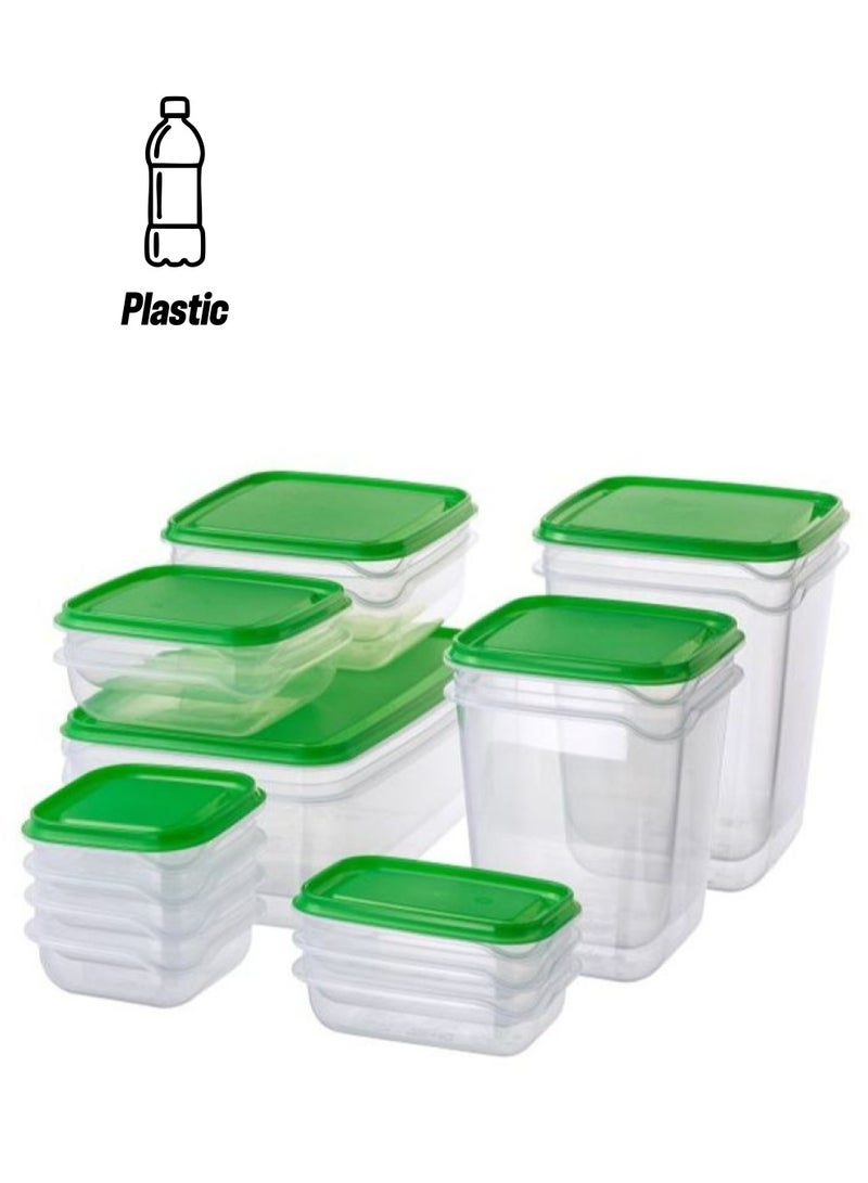 Pruta Set Of 17Plastic Food Container With Lid - Image 1
