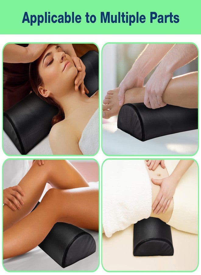 Noverlife Upgraded Large Massage Bolsters for Under Legs, 24 x 8 x 4 in Leg Bolster for Massage Table PU Leather Half Moon Pillow, Ankles Back Pain Relief Knee Bolster Cushion Bolster Pillow for Legs - Image 5