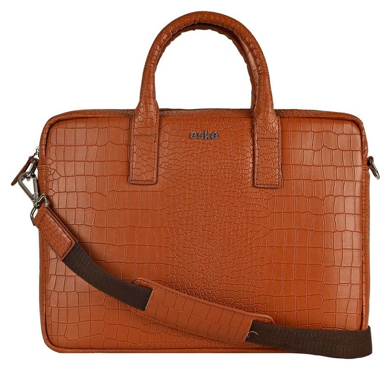 eske Martin 13" Vegan Leather Bag for Men - Vegan Leather Office Bag for Men - Messenger MacBook, Laptop Bag Leather - Work Briefcase, Office Use - Shoulder, Sling, Side Bag - Gift for Him - Image 3