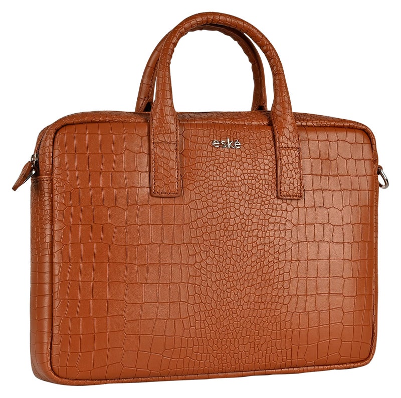 eske Martin 13" Vegan Leather Bag for Men - Vegan Leather Office Bag for Men - Messenger MacBook, Laptop Bag Leather - Work Briefcase, Office Use - Shoulder, Sling, Side Bag - Gift for Him - Image 1
