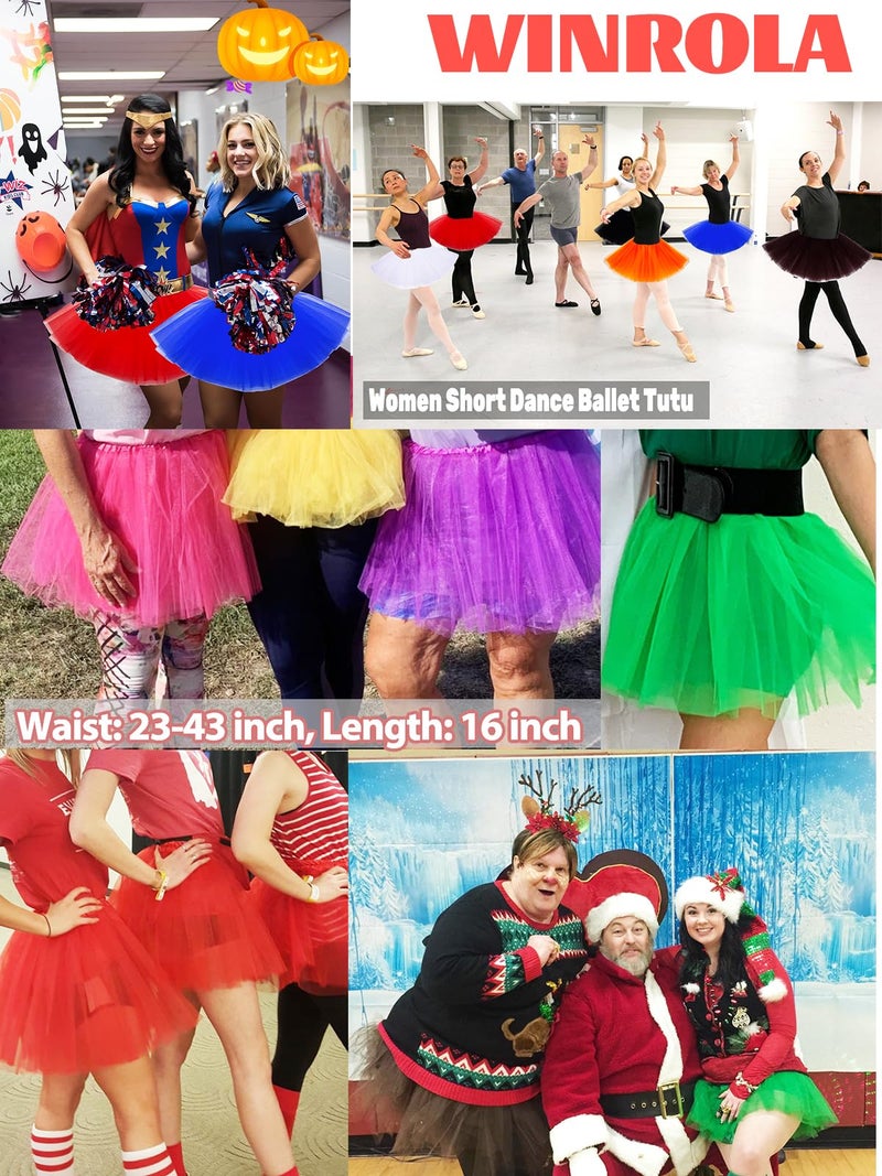 WINROLA Women Teens Adult 4 Layered Tutu Skirt with Satin Lined Dance Non See-Through Tutu St. Patrick's Day Costumes Clover Green Tutu - Image 5