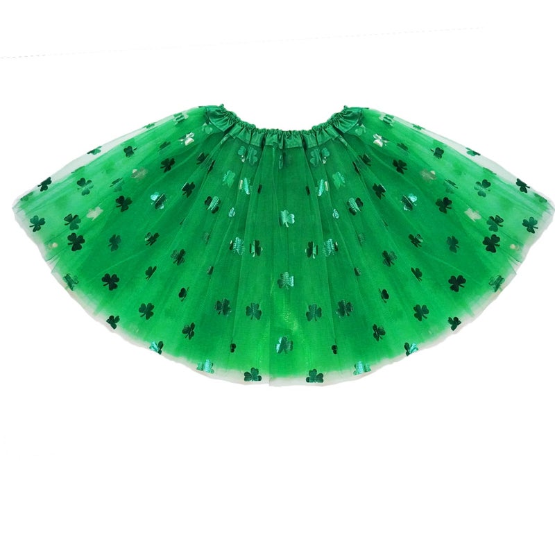 WINROLA Women Teens Adult 4 Layered Tutu Skirt with Satin Lined Dance Non See-Through Tutu St. Patrick's Day Costumes Clover Green Tutu - Image 3