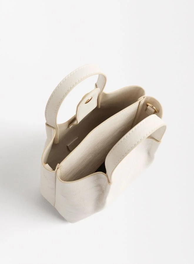 PARFOIS CRACKLED-EFFECT TOTE BAG