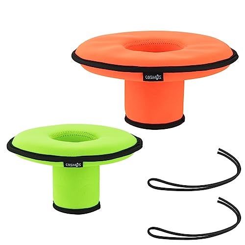 CM Neoprene Floating Drink Holder Floating Coaster Pool Drink Holder Beverage Float Cup Holder for Pool Party Hot Tub Outdoor Water Fun (1 Pc Medium + 1 Pc Small) - Image 1
