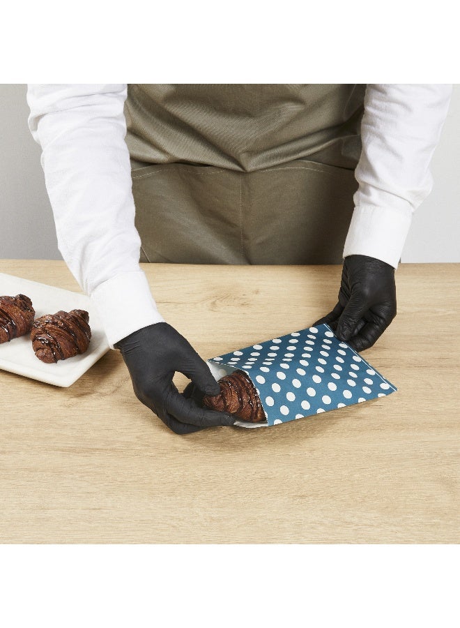 Restaurantware 7 x 5 Inch Cookie Bags, 100 Paper Treat Bags - Use As Party Favors Or Candy Bags, Navy Blue With Polka Dots Paper Food Bags For Baked Goods, For Buffets Or Parties - Image 5