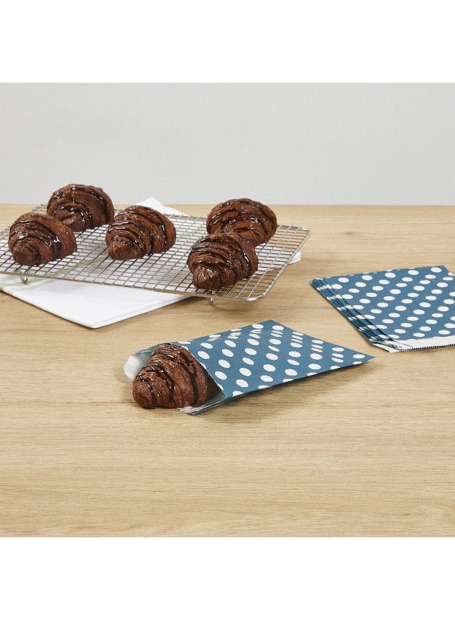 Restaurantware 7 x 5 Inch Cookie Bags, 100 Paper Treat Bags - Use As Party Favors Or Candy Bags, Navy Blue With Polka Dots Paper Food Bags For Baked Goods, For Buffets Or Parties - Image 4