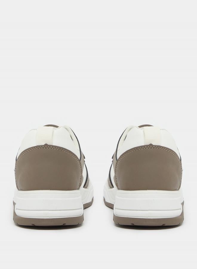 Styli Color Block Skateboard Lace Up Sneakers - Image 4