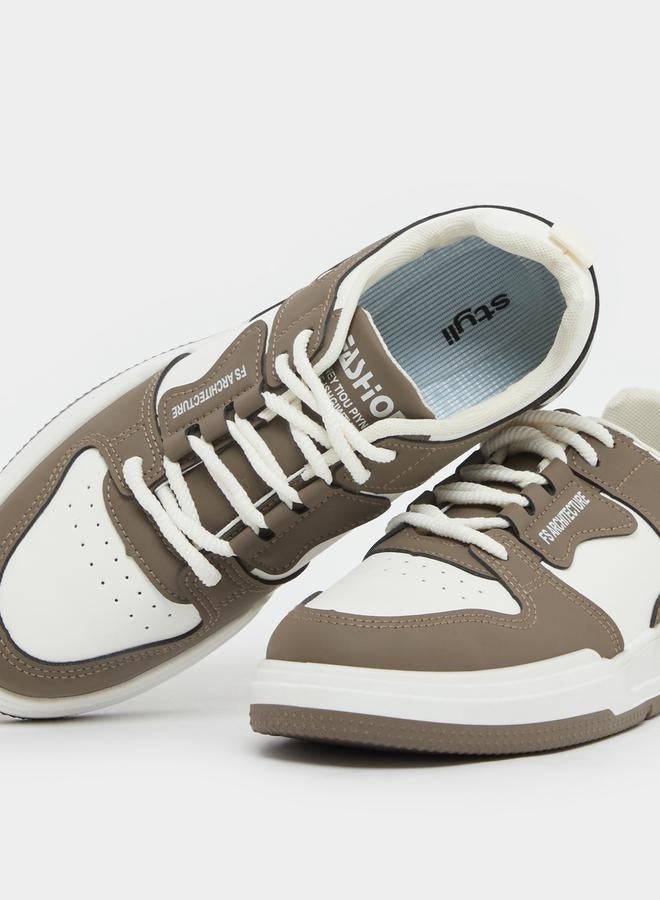Styli Color Block Skateboard Lace Up Sneakers - Image 3