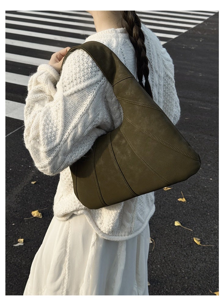 Soft PU Leather Slouchy Hobo Bag for Women, Large Capacity Shoulder Tote with Zipper Closure, Trendy Lightweight Handbag for Daily Work & Travel - Image 2