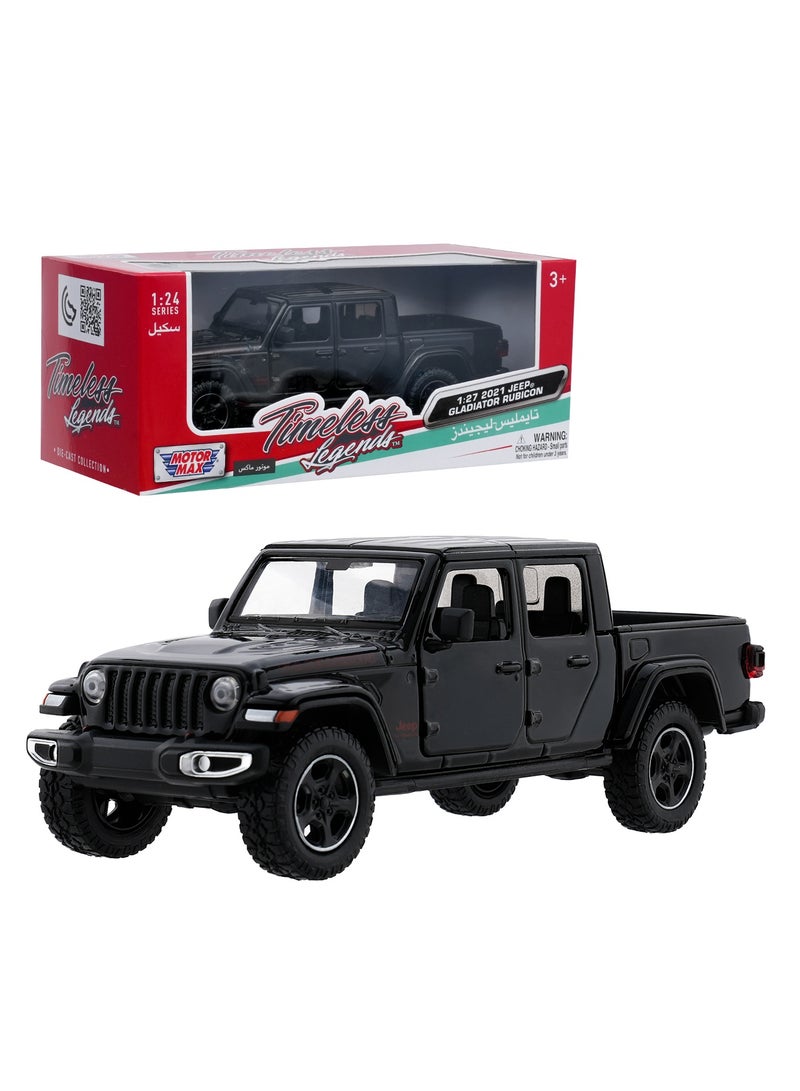 MOTORMAX 2021 Jeep Gladiator Rubicon Hard Top Die-Cast Model Truck 1:24 Scale | Officially Licensed Off-Road Collectible | Opening Doors, Detailed Interior & Free-Wheeling Die-Cast Toy - Image 1