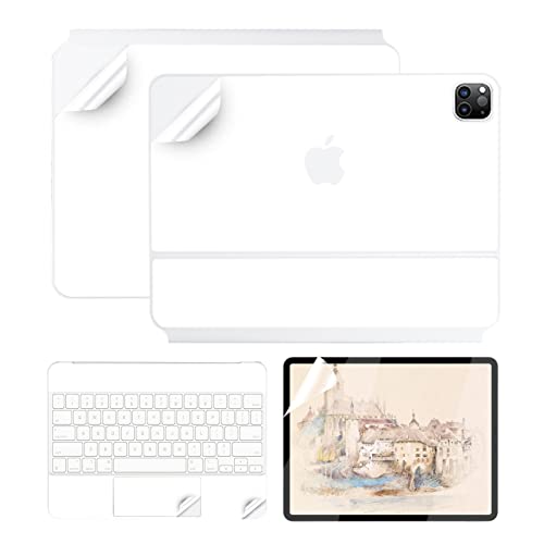 IMMOENUC 5-in-1 Tablets Skin Sticker Decals for 2020/2021/2022 Apple ipad Pro M2 Magic Keyboard 11 inch Keyboard Cover Palm Rest Screen Protector (for Magic Keyboard 11 inches 2020/2021/2022) - Image 1